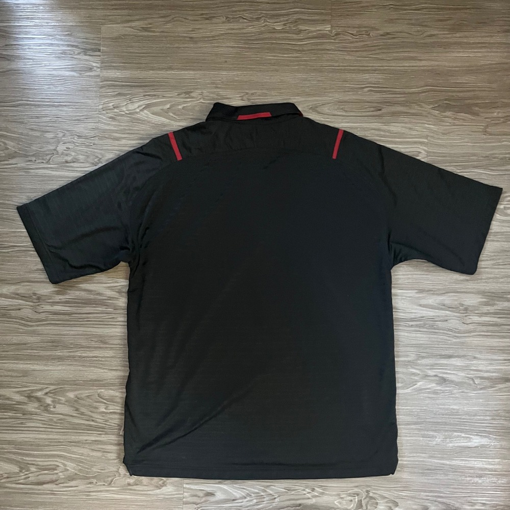 Nike Team USC Trojans Polo Shirt Mens Large Black Fit Dry Short Sleeve 20725X - Picture 2 of 6